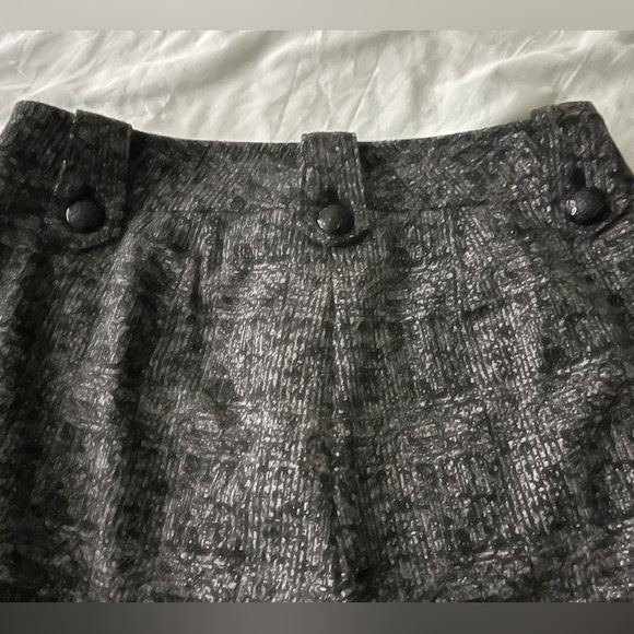 White House Black Market Jolie Glenn Plaid Button Pants Gray Women Size 10 - Picture 5 of 6